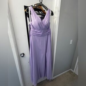azazie bridesmaid dress in lilac